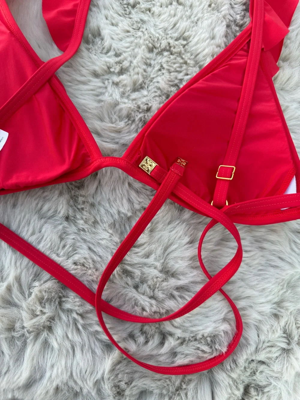 Tory Burch Red Bikini Top Size XS